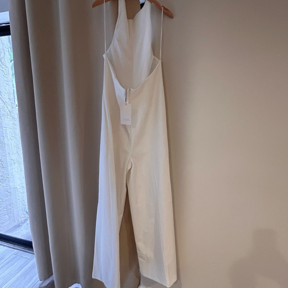 Zara Cream Straight Leg Jumpsuit